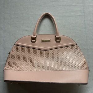 Anne Klein Blush Pink Dome Satchel Structured Handbag Purse